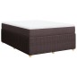 vidaXL Boxspringbett mit Matratze Dunkelbraun 160x200 cm Stoff vidaXL Boxspringbett mit Matratze Dunkelbraun 160x200 cm Stoff