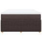 vidaXL Boxspringbett mit Matratze Dunkelbraun 160x200 cm Stoff vidaXL Boxspringbett mit Matratze Dunkelbraun 160x200 cm Stoff
