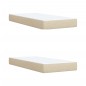 vidaXL Boxspringbett mit Matratze Creme 200x200 cm Stoff vidaXL Boxspringbett mit Matratze Creme 200x200 cm Stoff