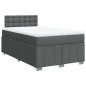 vidaXL Boxspringbett mit Matratze Dunkelgrau 120x200 cm Stoff vidaXL Boxspringbett mit Matratze Dunkelgrau 120x200 cm Stoff