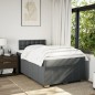 vidaXL Boxspringbett mit Matratze Dunkelgrau 120x200 cm Stoff vidaXL Boxspringbett mit Matratze Dunkelgrau 120x200 cm Stoff