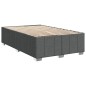 vidaXL Boxspringbett mit Matratze Dunkelgrau 120x200 cm Stoff vidaXL Boxspringbett mit Matratze Dunkelgrau 120x200 cm Stoff