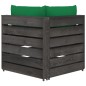 vidaXL 3-Sitzer Outdoor-Sofa mit Kissen Grau Imprägniertes Kiefernholz vidaXL 3-Sitzer Outdoor-Sofa mit Kissen Grau Imprägniertes Kiefernholz