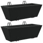 vidaXL Pflanzkasten mit Haken 2 Stk. Schwarz Poly Rattan vidaXL Pflanzkasten mit Haken 2 Stk. Schwarz Poly Rattan