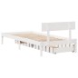 vidaXL Massivholzbett ohne Matratze Weiß 75x190 cm Kiefernholz vidaXL Massivholzbett ohne Matratze Weiß 75x190 cm Kiefernholz