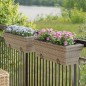 vidaXL Pflanzkasten mit Haken 2 Stk. Grau Poly Rattan vidaXL Pflanzkasten mit Haken 2 Stk. Grau Poly Rattan