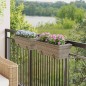 vidaXL Pflanzkasten mit Haken 2 Stk. Grau Poly Rattan vidaXL Pflanzkasten mit Haken 2 Stk. Grau Poly Rattan