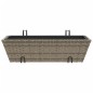vidaXL Pflanzkasten mit Haken 2 Stk. Grau Poly Rattan vidaXL Pflanzkasten mit Haken 2 Stk. Grau Poly Rattan