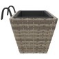 vidaXL Pflanzkasten mit Haken 2 Stk. Grau Poly Rattan vidaXL Pflanzkasten mit Haken 2 Stk. Grau Poly Rattan