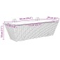 vidaXL Pflanzkasten mit Haken 2 Stk. Grau Poly Rattan vidaXL Pflanzkasten mit Haken 2 Stk. Grau Poly Rattan