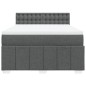 vidaXL Boxspringbett mit Matratze Dunkelgrau 160x200 cm Stoff vidaXL Boxspringbett mit Matratze Dunkelgrau 160x200 cm Stoff
