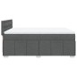 vidaXL Boxspringbett mit Matratze Dunkelgrau 160x200 cm Stoff vidaXL Boxspringbett mit Matratze Dunkelgrau 160x200 cm Stoff