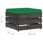 3-tlg. Garten-Lounge-Set mit Kissen Grau Imprägniertes Holz 3-tlg. Garten-Lounge-Set mit Kissen Grau Imprägniertes Holz