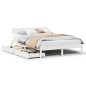 vidaXL Massivholzbett ohne Matratze Weiß 150x200 cm Kiefernholz vidaXL Massivholzbett ohne Matratze Weiß 150x200 cm Kiefernholz
