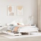 vidaXL Massivholzbett ohne Matratze Weiß 120x190 cm Kiefernholz vidaXL Massivholzbett ohne Matratze Weiß 120x190 cm Kiefernholz