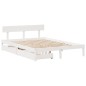 vidaXL Massivholzbett ohne Matratze Weiß 120x190 cm Kiefernholz vidaXL Massivholzbett ohne Matratze Weiß 120x190 cm Kiefernholz