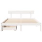 vidaXL Massivholzbett ohne Matratze Weiß 120x190 cm Kiefernholz vidaXL Massivholzbett ohne Matratze Weiß 120x190 cm Kiefernholz