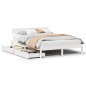 vidaXL Massivholzbett ohne Matratze Weiß 140x200 cm Kiefernholz vidaXL Massivholzbett ohne Matratze Weiß 140x200 cm Kiefernholz