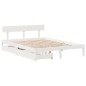 vidaXL Massivholzbett ohne Matratze Weiß 140x200 cm Kiefernholz vidaXL Massivholzbett ohne Matratze Weiß 140x200 cm Kiefernholz