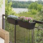 vidaXL Pflanzkasten mit Haken 2 Stk. Schwarz Poly Rattan vidaXL Pflanzkasten mit Haken 2 Stk. Schwarz Poly Rattan