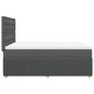 vidaXL Boxspringbett mit Matratze Dunkelgrau 140x190 cm Stoff vidaXL Boxspringbett mit Matratze Dunkelgrau 140x190 cm Stoff