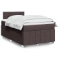 vidaXL Boxspringbett mit Matratze Dunkelbraun 120x200 cm Stoff vidaXL Boxspringbett mit Matratze Dunkelbraun 120x200 cm Stoff