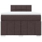 vidaXL Boxspringbett mit Matratze Dunkelbraun 120x200 cm Stoff vidaXL Boxspringbett mit Matratze Dunkelbraun 120x200 cm Stoff