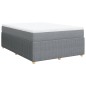 vidaXL Boxspringbett mit Matratze Hellgrau 140x190 cm Stoff vidaXL Boxspringbett mit Matratze Hellgrau 140x190 cm Stoff