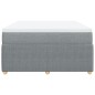 vidaXL Boxspringbett mit Matratze Hellgrau 140x190 cm Stoff vidaXL Boxspringbett mit Matratze Hellgrau 140x190 cm Stoff