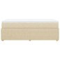 vidaXL Boxspringbett mit Matratze Creme 90x200 cm Stoff vidaXL Boxspringbett mit Matratze Creme 90x200 cm Stoff