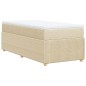 vidaXL Boxspringbett mit Matratze Creme 90x200 cm Stoff vidaXL Boxspringbett mit Matratze Creme 90x200 cm Stoff