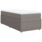 vidaXL Boxspringbett mit Matratze Taupe 100x200 cm Stoff vidaXL Boxspringbett mit Matratze Taupe 100x200 cm Stoff