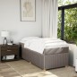 vidaXL Boxspringbett mit Matratze Taupe 100x200 cm Stoff vidaXL Boxspringbett mit Matratze Taupe 100x200 cm Stoff