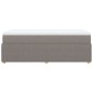 vidaXL Boxspringbett mit Matratze Taupe 100x200 cm Stoff vidaXL Boxspringbett mit Matratze Taupe 100x200 cm Stoff