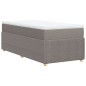 vidaXL Boxspringbett mit Matratze Taupe 100x200 cm Stoff vidaXL Boxspringbett mit Matratze Taupe 100x200 cm Stoff