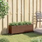 vidaXL Pflanzkübel mit Rollen 3 Töpfe Braun 107x32x38 cm Poly-Rattan vidaXL Pflanzkübel mit Rollen 3 Töpfe Braun 107x32x38 cm Poly-Rattan