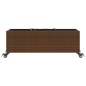 vidaXL Pflanzkübel mit Rollen 3 Töpfe Braun 107x32x38 cm Poly-Rattan vidaXL Pflanzkübel mit Rollen 3 Töpfe Braun 107x32x38 cm Poly-Rattan