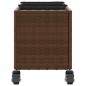 vidaXL Pflanzkübel mit Rollen 3 Töpfe Braun 107x32x38 cm Poly-Rattan vidaXL Pflanzkübel mit Rollen 3 Töpfe Braun 107x32x38 cm Poly-Rattan