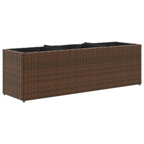 vidaXL Hochbeet mit 3 Fächern Braun 105x30x32 cm Poly Rattan
