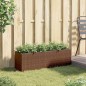 vidaXL Hochbeet mit 3 Fächern Braun 105x30x32 cm Poly Rattan vidaXL Hochbeet mit 3 Fächern Braun 105x30x32 cm Poly Rattan