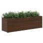 vidaXL Hochbeet mit 3 Fächern Braun 105x30x32 cm Poly Rattan vidaXL Hochbeet mit 3 Fächern Braun 105x30x32 cm Poly Rattan