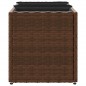 vidaXL Hochbeet mit 3 Fächern Braun 105x30x32 cm Poly Rattan vidaXL Hochbeet mit 3 Fächern Braun 105x30x32 cm Poly Rattan