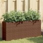 vidaXL Hochbeet mit 2 Fächern Braun 90x20x40 cm Poly Rattan vidaXL Hochbeet mit 2 Fächern Braun 90x20x40 cm Poly Rattan