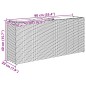 vidaXL Hochbeet mit 2 Fächern Braun 90x20x40 cm Poly Rattan vidaXL Hochbeet mit 2 Fächern Braun 90x20x40 cm Poly Rattan