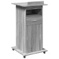 vidaXL Rednerpult mit Rollen & Schublade Grau Sonoma 55x55x107 cm vidaXL Rednerpult mit Rollen & Schublade Grau Sonoma 55x55x107 cm