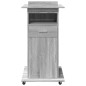 vidaXL Rednerpult mit Rollen & Schublade Grau Sonoma 55x55x107 cm vidaXL Rednerpult mit Rollen & Schublade Grau Sonoma 55x55x107 cm