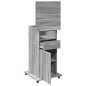 vidaXL Rednerpult mit Rollen & Schublade Grau Sonoma 55x55x107 cm vidaXL Rednerpult mit Rollen & Schublade Grau Sonoma 55x55x107 cm