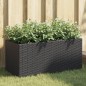 vidaXL Hochbeet mit 2 Fächern Schwarz 72x30x32 cm Poly Rattan vidaXL Hochbeet mit 2 Fächern Schwarz 72x30x32 cm Poly Rattan