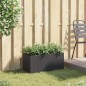 vidaXL Hochbeet mit 2 Fächern Schwarz 72x30x32 cm Poly Rattan vidaXL Hochbeet mit 2 Fächern Schwarz 72x30x32 cm Poly Rattan