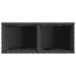 vidaXL Hochbeet mit 2 Fächern Schwarz 72x30x32 cm Poly Rattan vidaXL Hochbeet mit 2 Fächern Schwarz 72x30x32 cm Poly Rattan